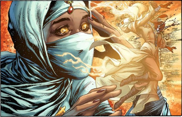 Too bad she didn't foresee Black Manta showing up, and just avoided the whole running-thru-the-jungle-for-her-life scene.