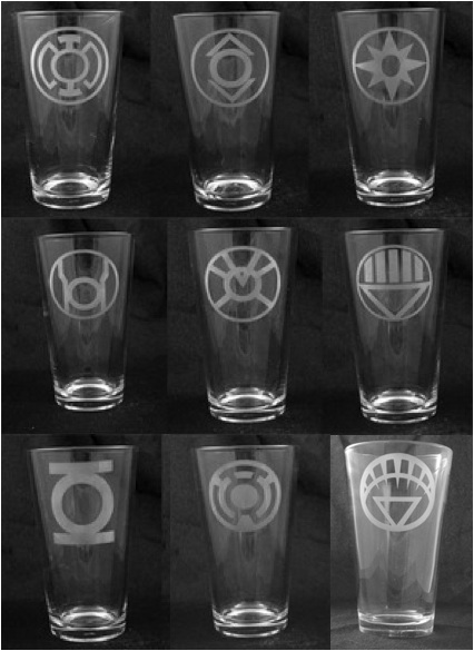 Blackest Night Corps Etched Pint Glass Set
