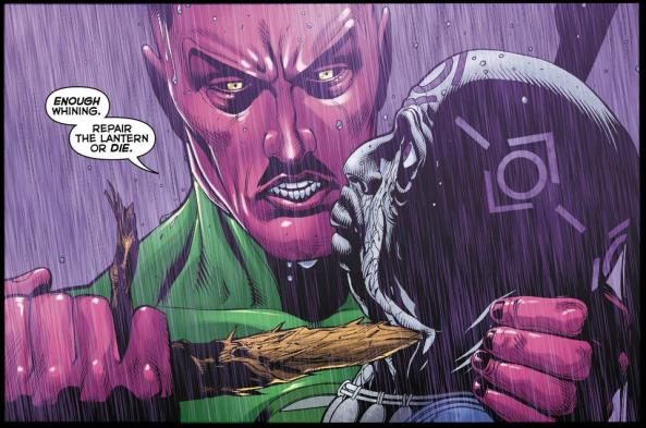 Sinestro gives his buddy Natromo an amateur esophagus-piercing at one of their crazier slumber parties.