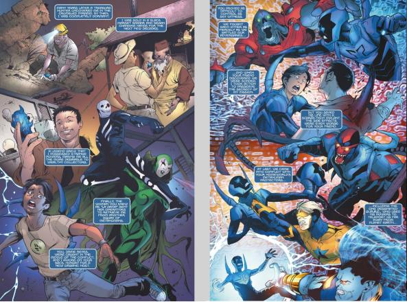 Poor Jaime has his neck in the hands of furious superheroes in like half of these images.