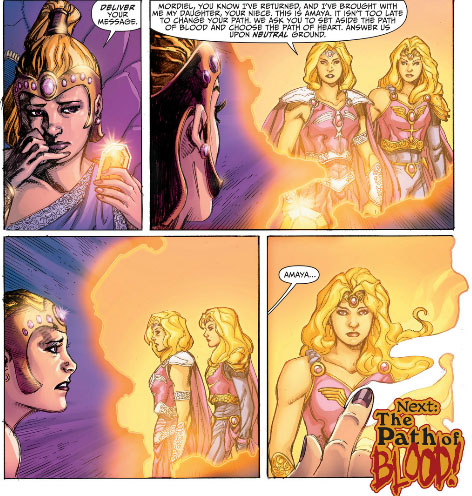 Well, the "path of blood" thing makes me less convinced she misses them.