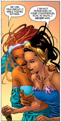 "Are you sure you're good? You still look a little pale. Also, your boobs are way smaller."