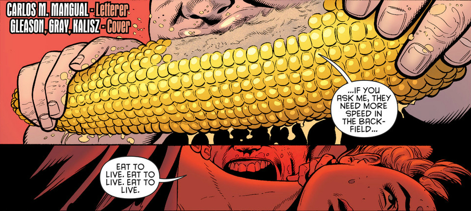 "Would you like corn-on-the-cob or a NECK!?"