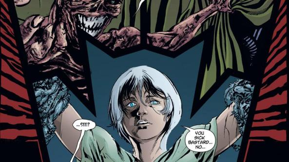 Abby held prisoner by Anton and an implied BATMAN