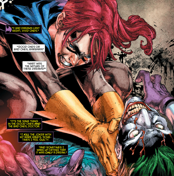 I had the exact same dream, only instead of the Joker, it was my algebra class, and instead of strangling them, I was standing there naked.