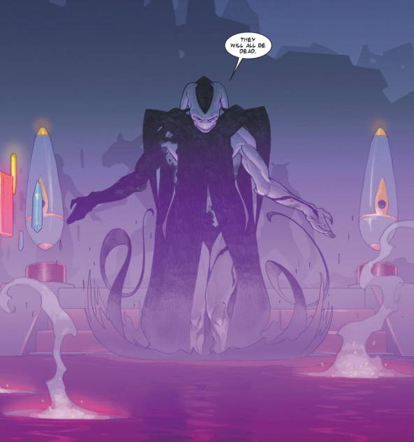 The God Butcher stands over his pool of blood