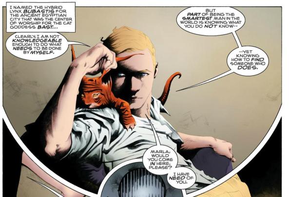 Adrian Veidt and kitten Bubastis