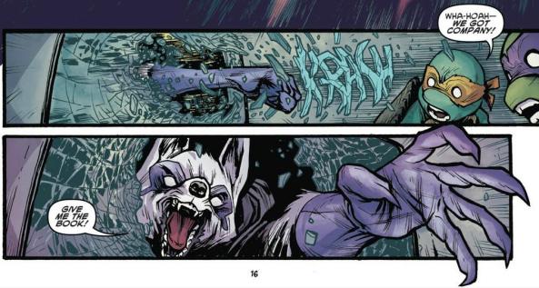 Alopex chases the Ninja Turtles