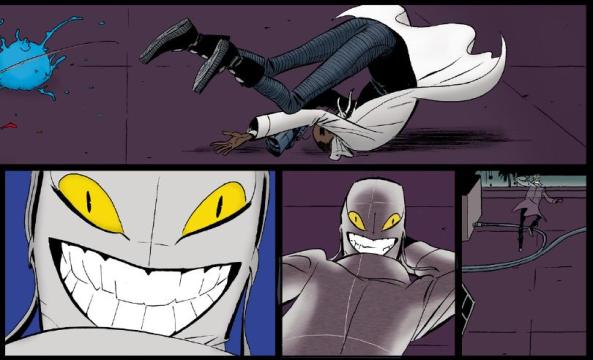 Face on the back of the hood