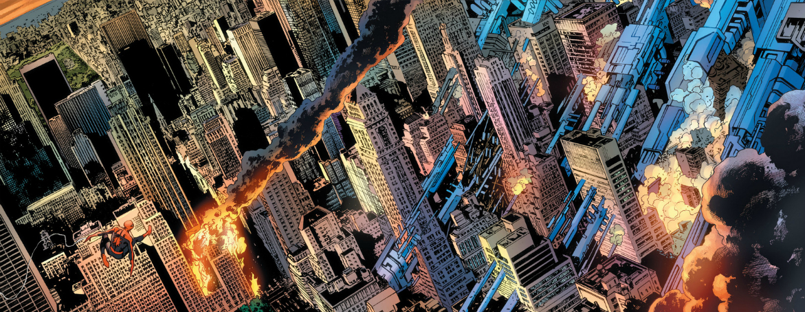 Is it just me, or is Spider-Man, like, WAY too high in this picture?