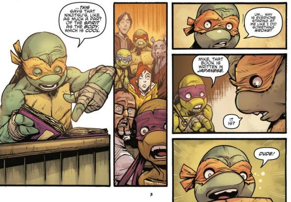 Michelangelo knows kung fu