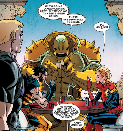 captain marvel, wolverine, and the end