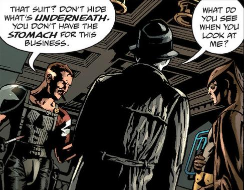 Good one, Rorschach. Comedian Rorschach and Nite Owl
