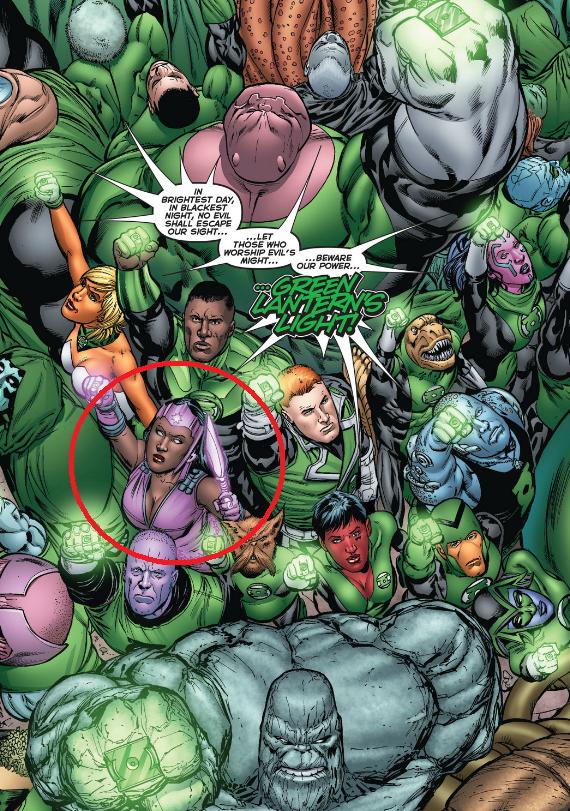Green Lantern Corps recites the Oath Fatality Guy Gardner John Stewart, Kilowog Arisa Rab Soranik Natu Hannu Isomat Princess Iolande Sodom Yatt