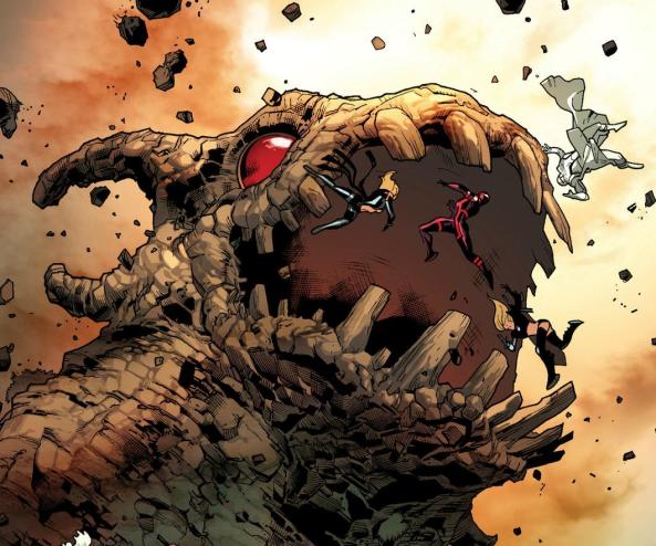 Krakoa devours Cylcops, Magick, Emma Frost and Magneto