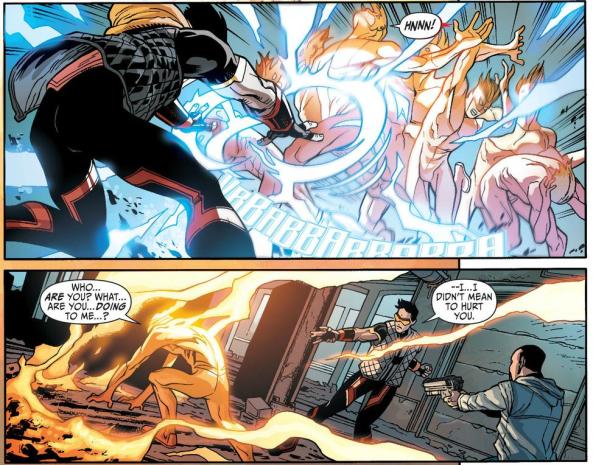 Vibe fights Kid Flash