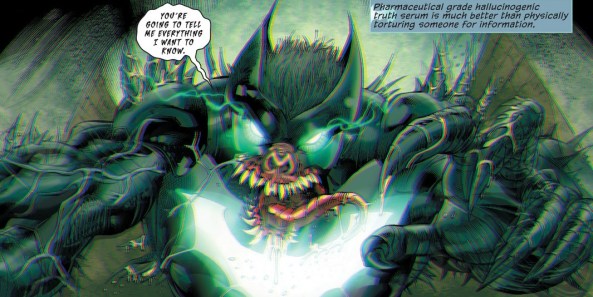 Batwing uses scarecrow gas