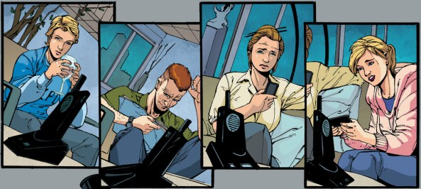 "Does anyone mind if I change the channel? This station is kind of bumming me out."