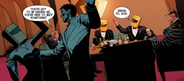 "Gross. This mask smells like drunk terrorists."