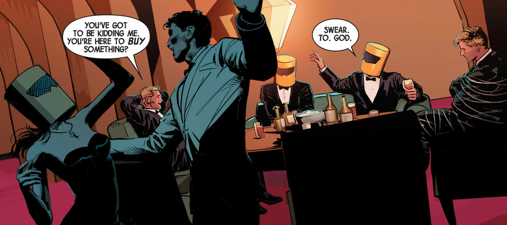 "Gross. This mask smells like drunk terrorists."