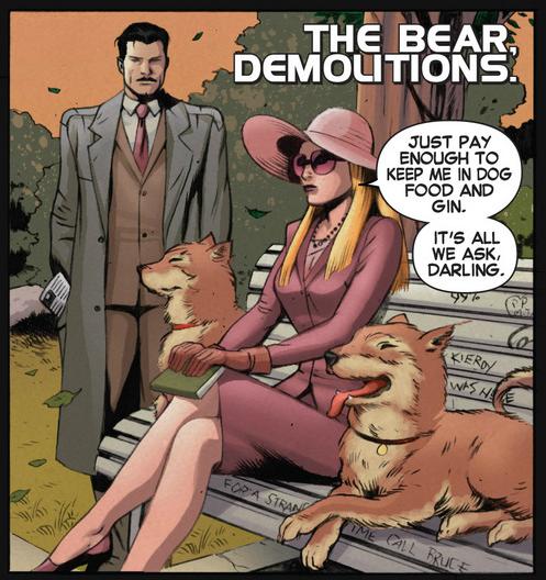 Howard Stark approaches The Bear (and her dogs)