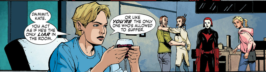 Maggie deals with her in-laws the same way we all do: a giant glass of red wine