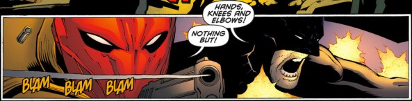 Shooting bad guys in the ass is a line Batman will never cross.