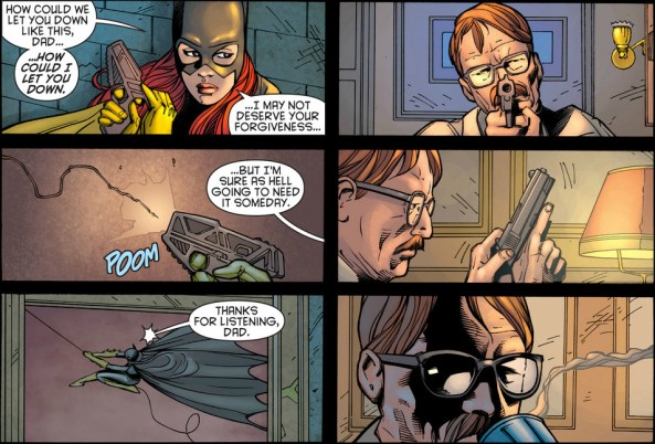 A sweet moment between a father, a daughter, and a gun.