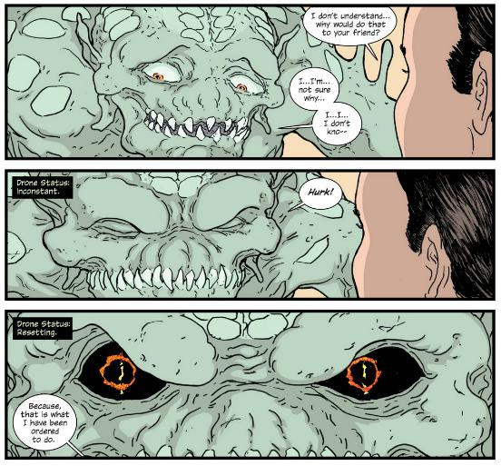 Fermi (the alien) doesn't know why he hurt his friend