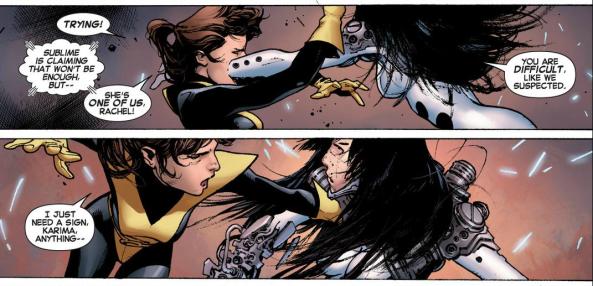 Kitty Pryde boxes Arkea (Karima)