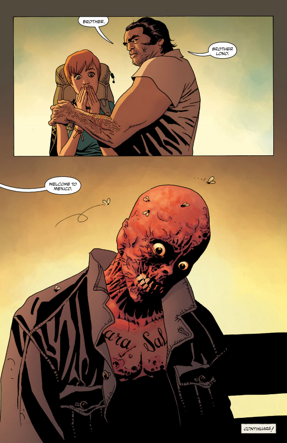 "Oh, him? That's Montezuma's revenge. I hope you brought bottled water."