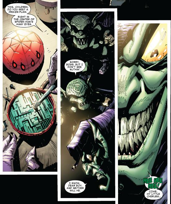 Goblin King messing with the Spider-Bot