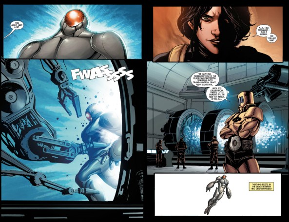 At least fight back, robot!  You're making the Avengers look bad!