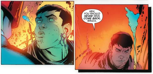 Bruce Wayne spits in the face of Red Hood