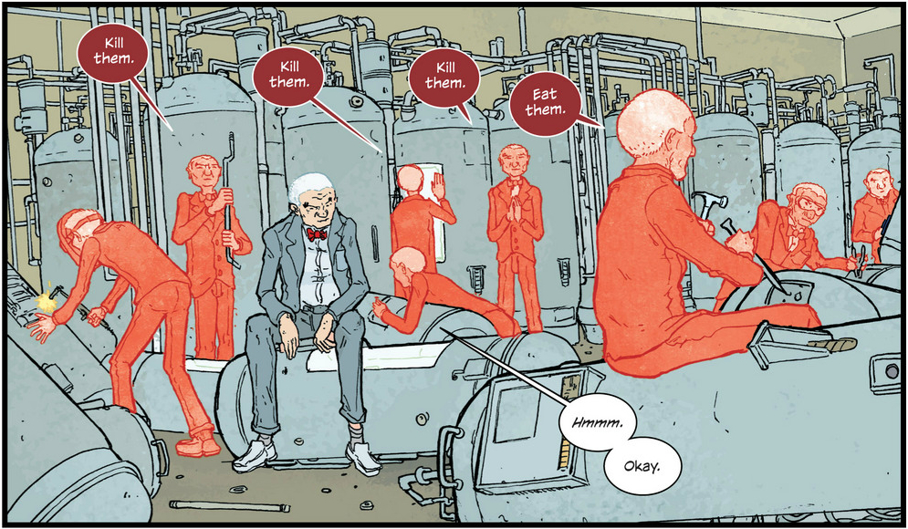 "Do you guys ever get embarrassed that you're all wearing the same thing?"