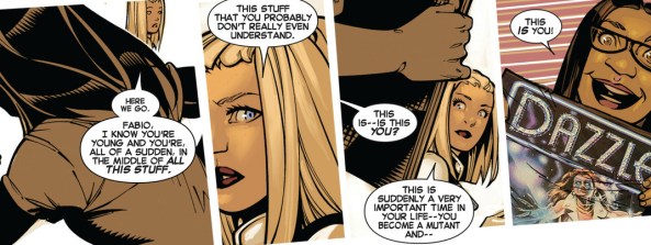 "I should have known when you walked in and we all were dazzled!"