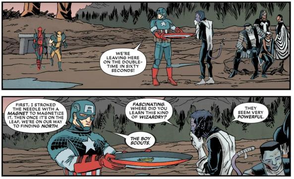 Captain America makes a compass