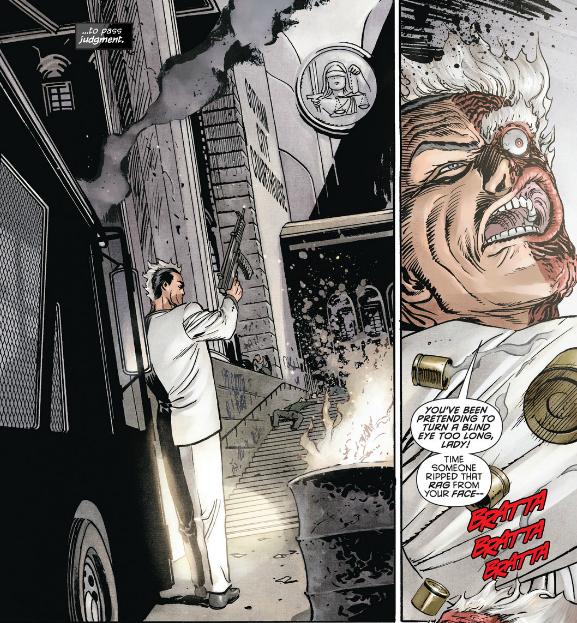 Lady justice pretends to be blind