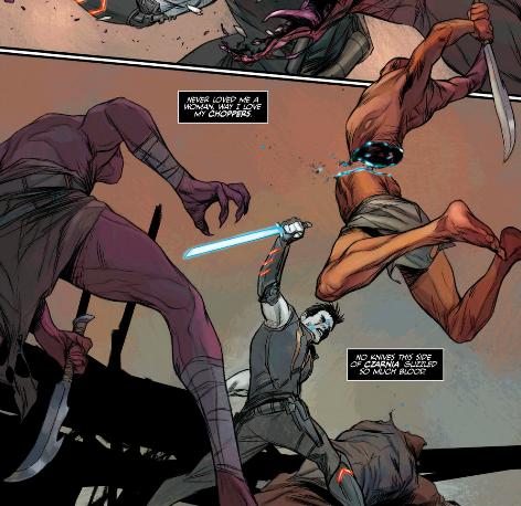 Lobo cuts a dude in half