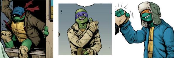 Raph, Donny and Mike in disguise