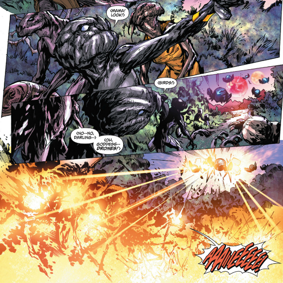 "They're drones and they strike, get it?"