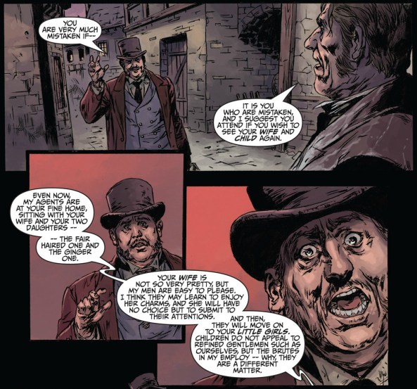 It's uncomfortable, but at least it's legitimately creepy and villanious