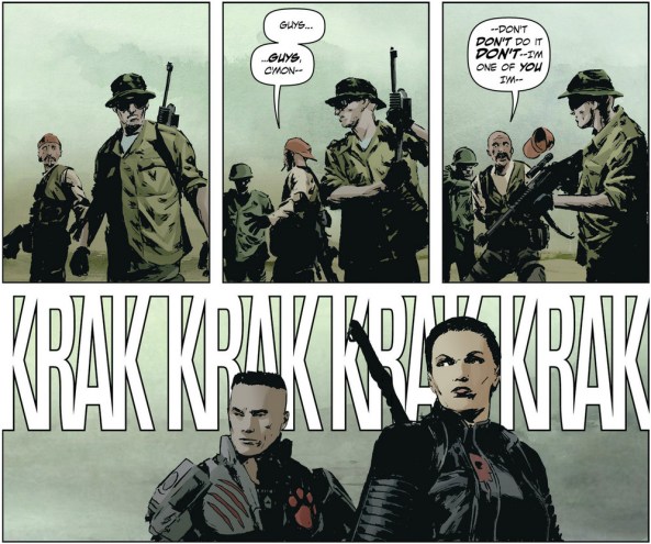 "On second thought, shooting that unkillable fighting machine in the back was a bad idea..." "On second thought, shooting that unkillable fighting machine in the back was a bad idea..."