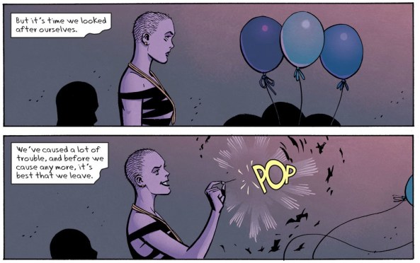 Strife pops balloons