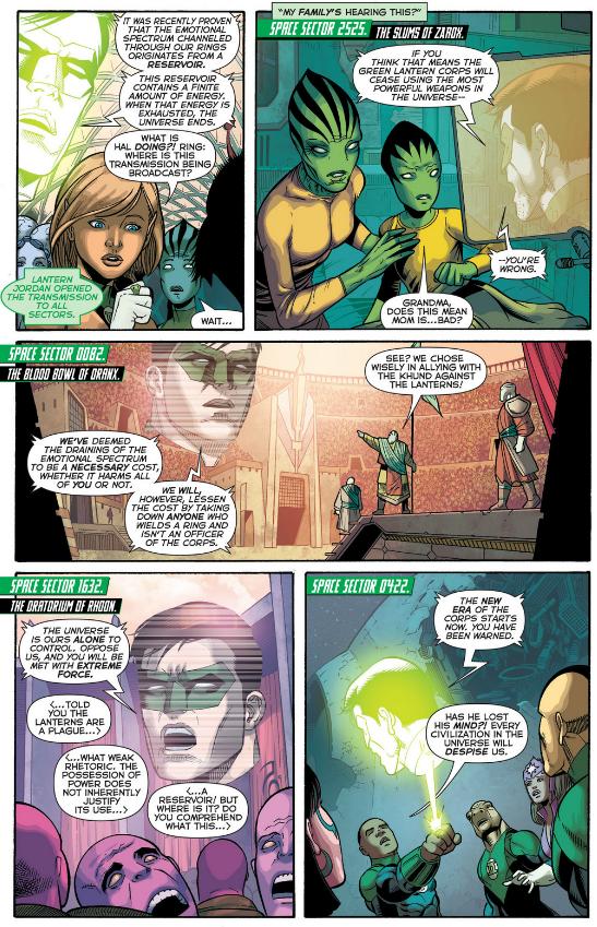 universe responds to Hal Jordan's drunken boast