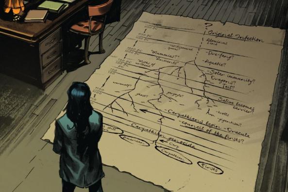 Pearl checks out a family tree