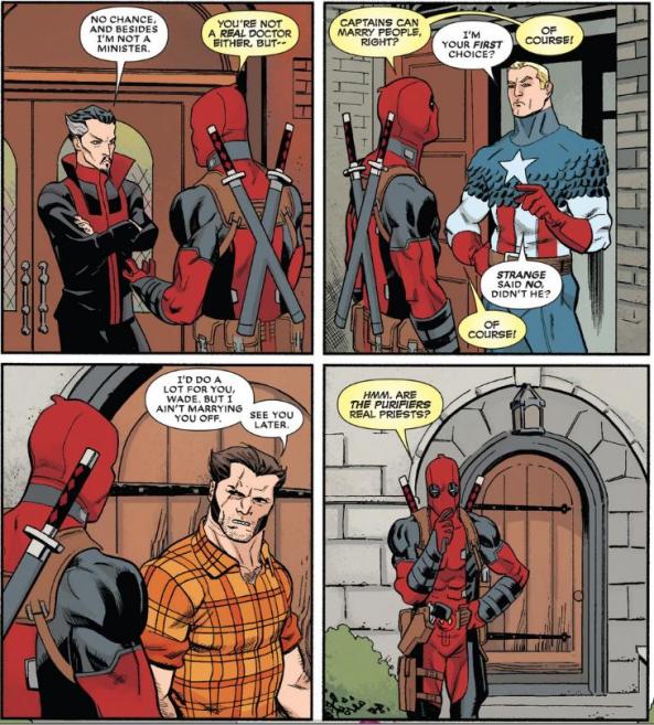 Deadpool searches for an officiant