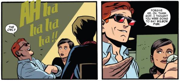 Matt laughs at the Owl