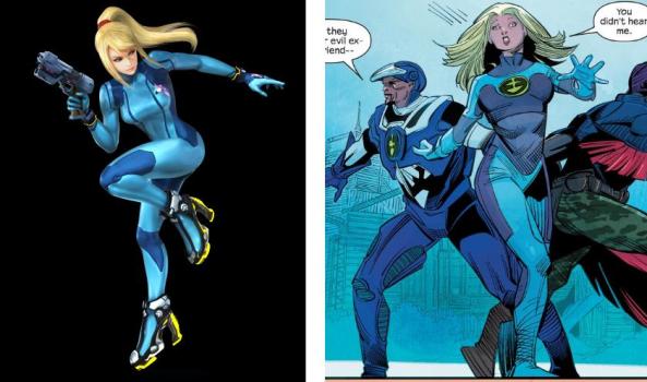 Sue Storm looks like Zero Suit Samus