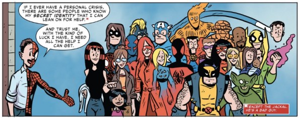 Is that lady in red Carmen Sandiego?